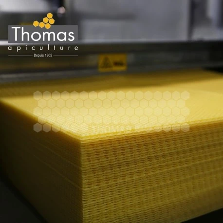 Feuille De Cire D'abeilles Gaufrée Thomas® (au Kilo) 1 Feuille De Cire D'abeilles Gaufrée Thomas® (au Kilo)