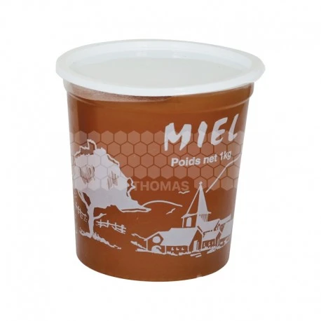 Pots Miel PVC Hellion Village Blanc 1 Kg (10 Pièces, Avec Couvercles) 1 Pots Miel PVC Hellion Village Blanc 1 Kg (10 Pièces, Avec Couvercles)