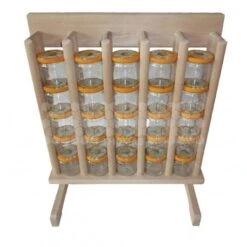 PRESENTOIR EN BOIS MASSIF 5 COLONNES