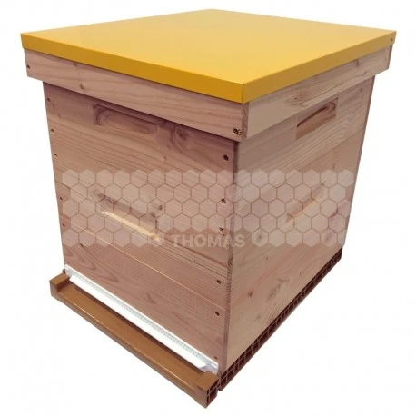 Ruche Mi-bois Dadant 10 Cadres Confort Essencia® Avec Toit Plat Jaune 1 Ruche Mi-bois Dadant 10 Cadres Confort Essencia® Avec Toit Plat Jaune