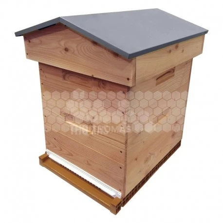 Ruche Mi-bois Dadant 10 Cadres Confort Essencia® Toit Chalet Brut 1 Ruche Mi-bois Dadant 10 Cadres Confort Essencia® Toit Chalet Brut