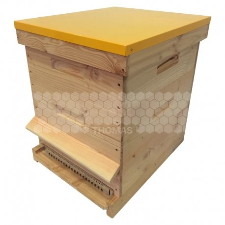 Ruche Mi-bois Dadant 10 Cadres Passion Essencia® Avec Toit Plat Jaune 1 Ruche Mi-bois Dadant 10 Cadres Passion Essencia® Avec Toit Plat Jaune