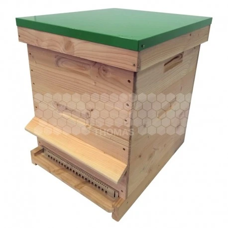 Ruche Mi-bois Dadant 10 Cadres Passion Essencia® Avec Toit Plat Vert 1 Ruche Mi-bois Dadant 10 Cadres Passion Essencia® Avec Toit Plat Vert