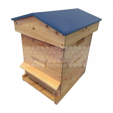 Ruche Mi-bois Dadant 10 Cadres Passion Essencia® Toit Chalet Bleu 1 Ruche Mi-bois Dadant 10 Cadres Passion Essencia® Toit Chalet Bleu