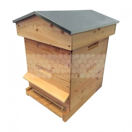 Ruche Mi-bois Dadant 10 Cadres Passion Essencia® Toit Chalet Brut 1 Ruche Mi-bois Dadant 10 Cadres Passion Essencia® Toit Chalet Brut
