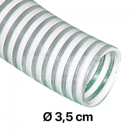 Tuyau Spiral Plastique Alimentaire Renforcé Par Du Nylon - Ø 3,5 Cm 1 Tuyau Spiral Plastique Alimentaire Renforcé Par Du Nylon - Ø 3,5 Cm