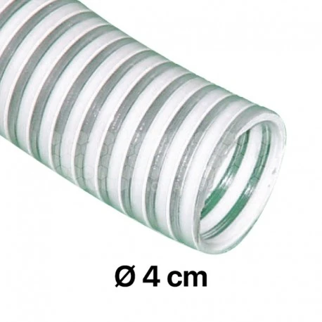 Tuyau Spiral Plastique Alimentaire Renforcé Par Du Nylon - Ø 4 Cm 1 Tuyau Spiral Plastique Alimentaire Renforcé Par Du Nylon - Ø 4 Cm