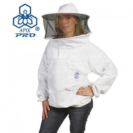 Vareuse D'apiculteur Apix Pro® Blanche Avec Voile 360° (sans Gants) 1 Vareuse D'apiculteur Apix Pro® Blanche Avec Voile 360° (sans Gants)